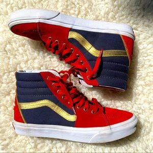 Vans Sk8-Hi Captain Marvel (Men’s 8.5, Women’s 10)